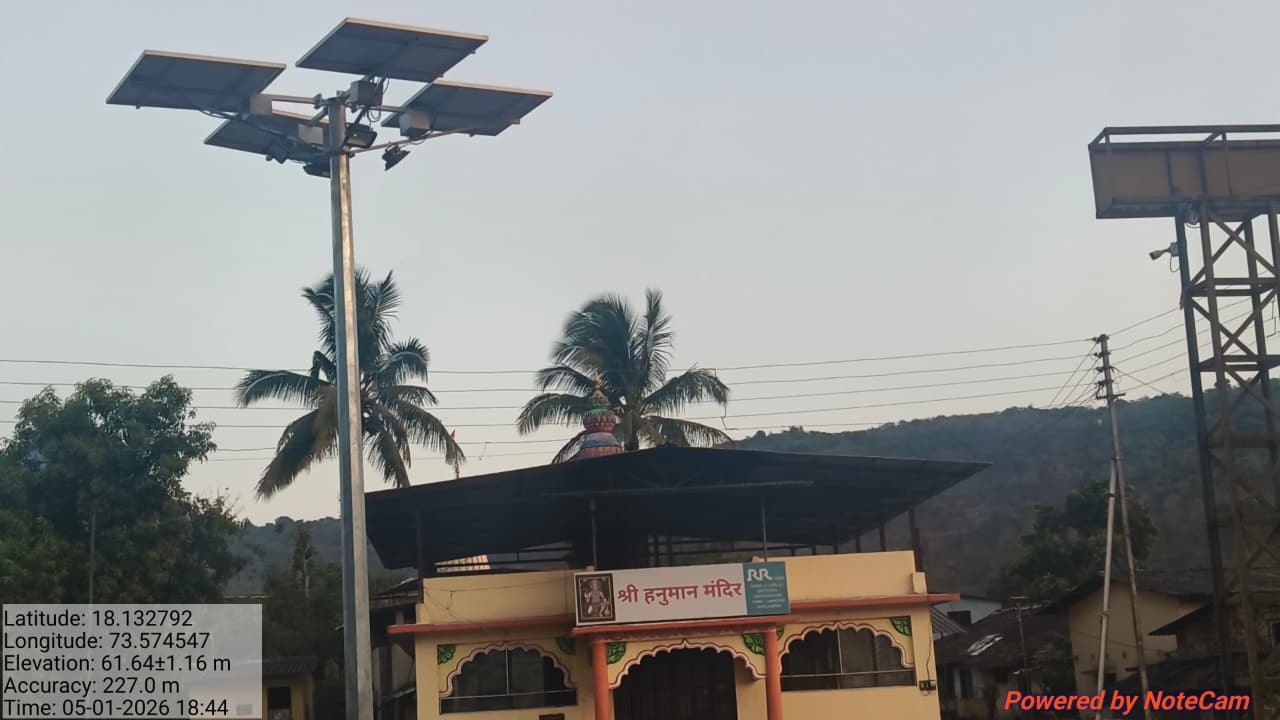 सौर हायमास्ट व कॅमरे